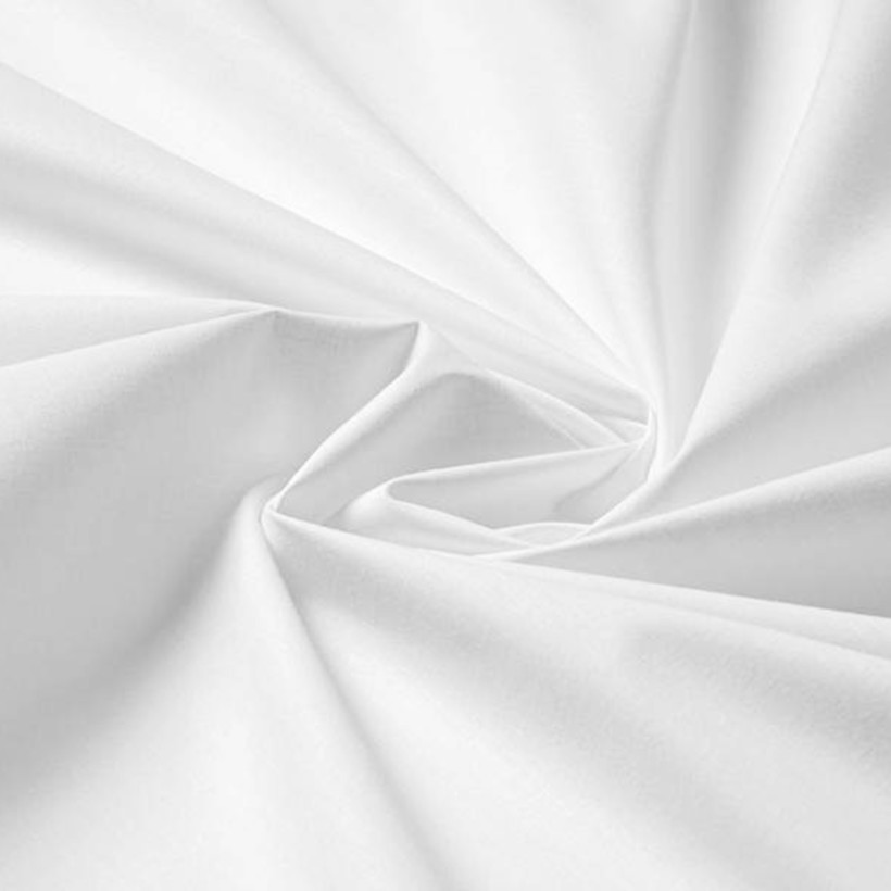 Hranatý ubrus 100% bavlněné plátno - bílý