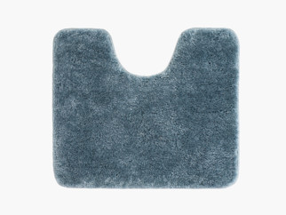 Koupelnová předložka / kobereček s vyšším chlupem a výkrojem - modrá 50x60 cm