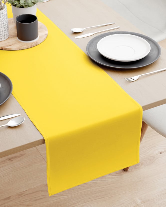 Velikonoční běhoun na stůl 100% bavlněné plátno - žlutý