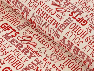 Vánoční bavlněná látka - Merry Christmas - metráž š. 150 cm