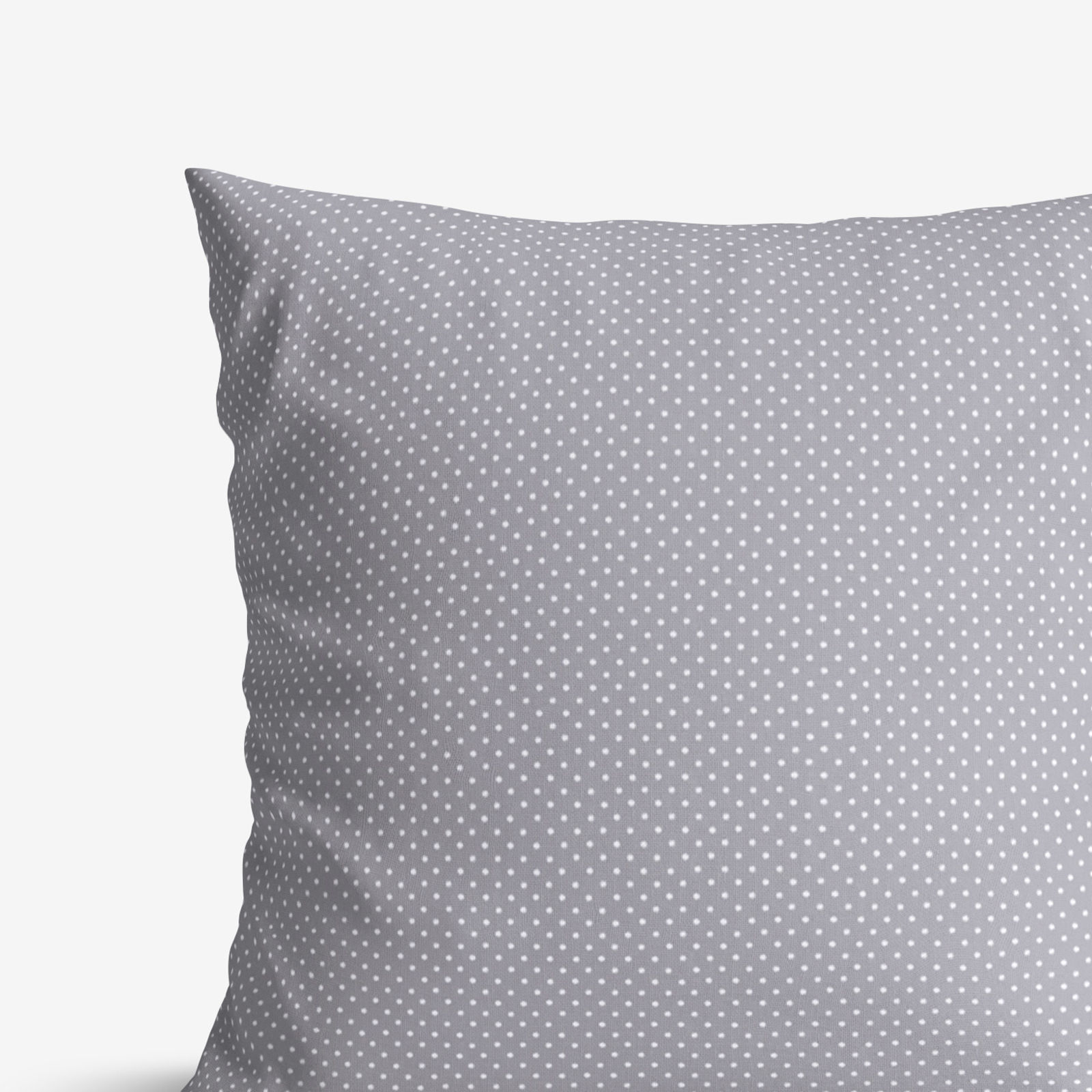 Bavlněný povlak na polštář - malé puntíky na šedém