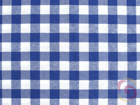 Kusový dekorační závěs vzor modré a bílé kostičky