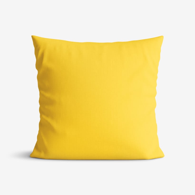 Bavlněný povlak na polštář - žlutý