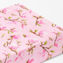 Bavlněné napínací prostěradlo - růžové magnolie