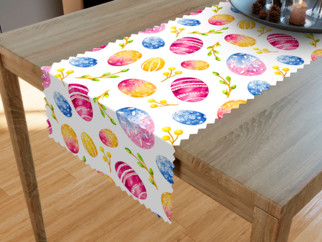 Teflonový běhoun na stůl - velikonoční motiv barevných kraslic