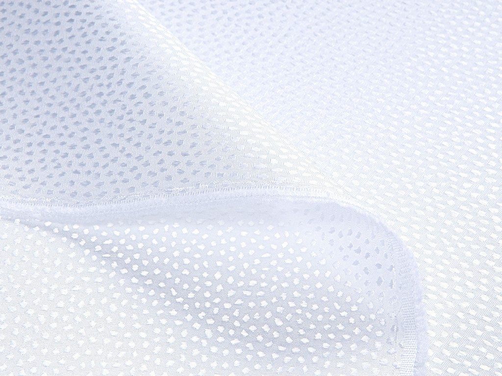 Teflonová látka na ubrusy - vzor „nopky” bílá