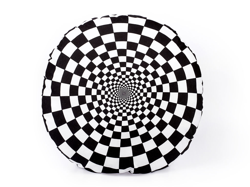 Dětský polštářek - černo-bílá šachovnice