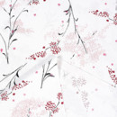 Bavlněné plátno SIMONA - vzor 934 japonské květy na bílém - metráž š. 145cm