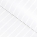 Damašek Atlas Gradl - tenké a široké bílé proužky se saténovým leskem - metráž š. 285 cm