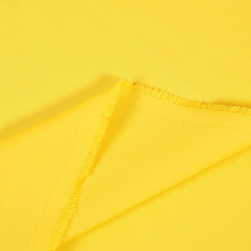 Velikonoční bavlněná jednobarevná látka - plátno Suzy - žlutá