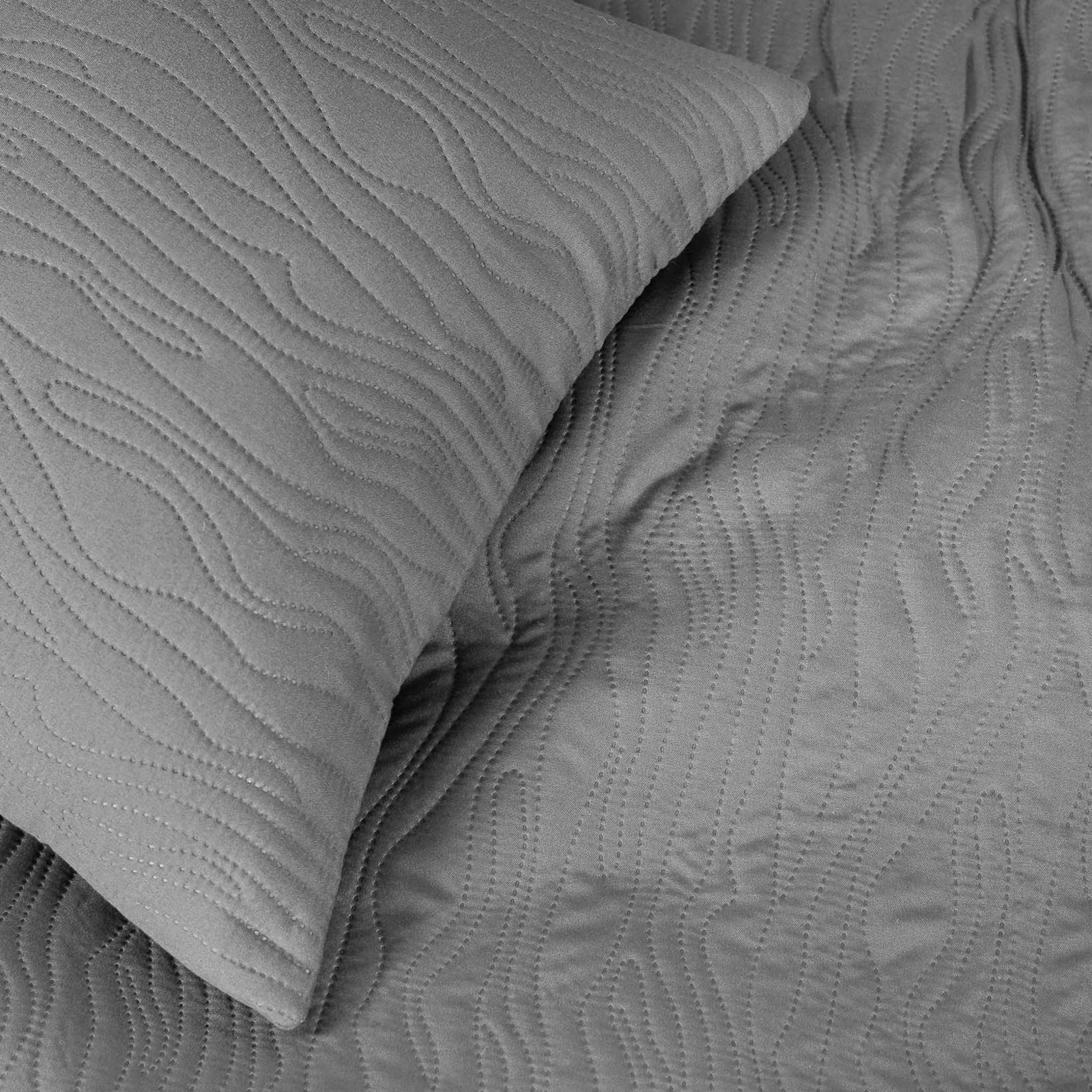 Přehoz na postel - šedo-bílý