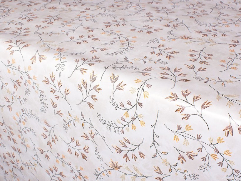 PVC ubrusovina s textilním podkladem - podzimní květiny