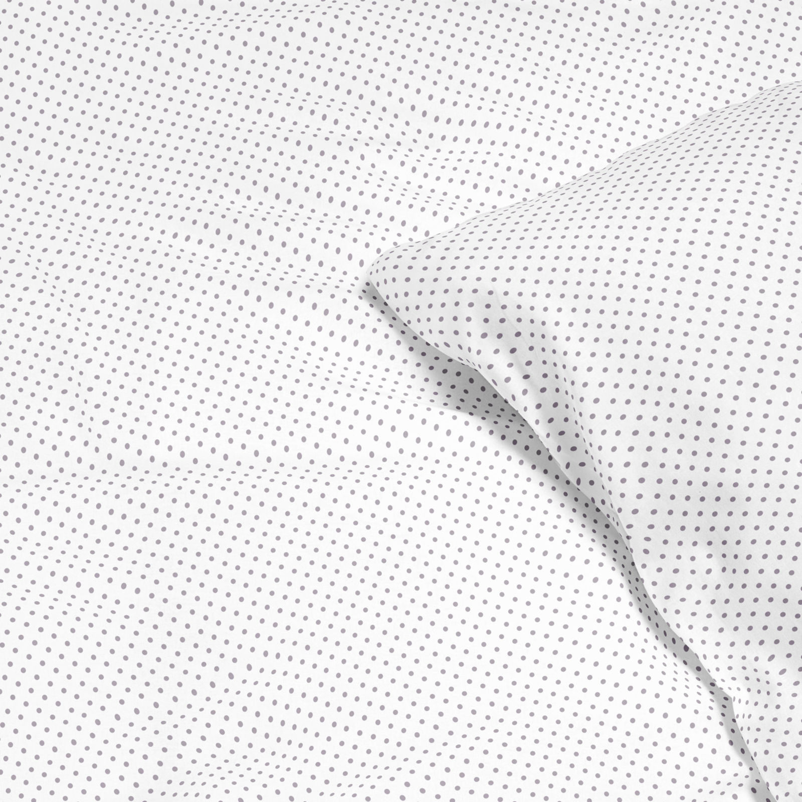 Bavlněné ložní povlečení - šedé puntíky na bílém