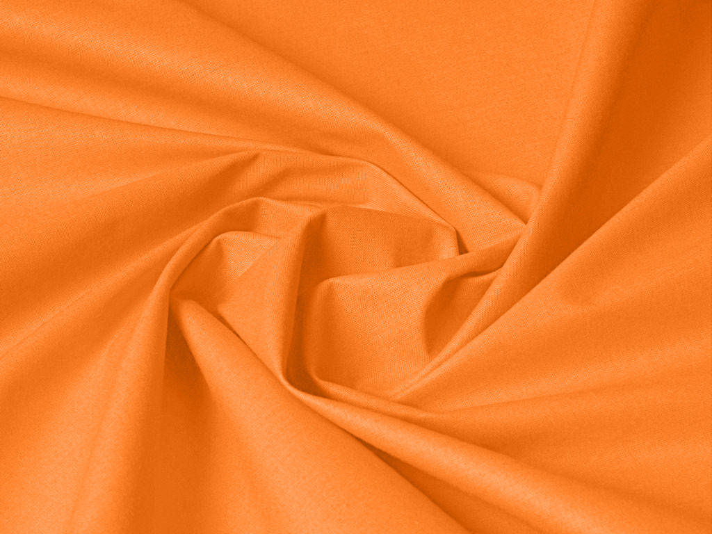 Bavlněná jednobarevná látka - plátno Suzy - oranžová