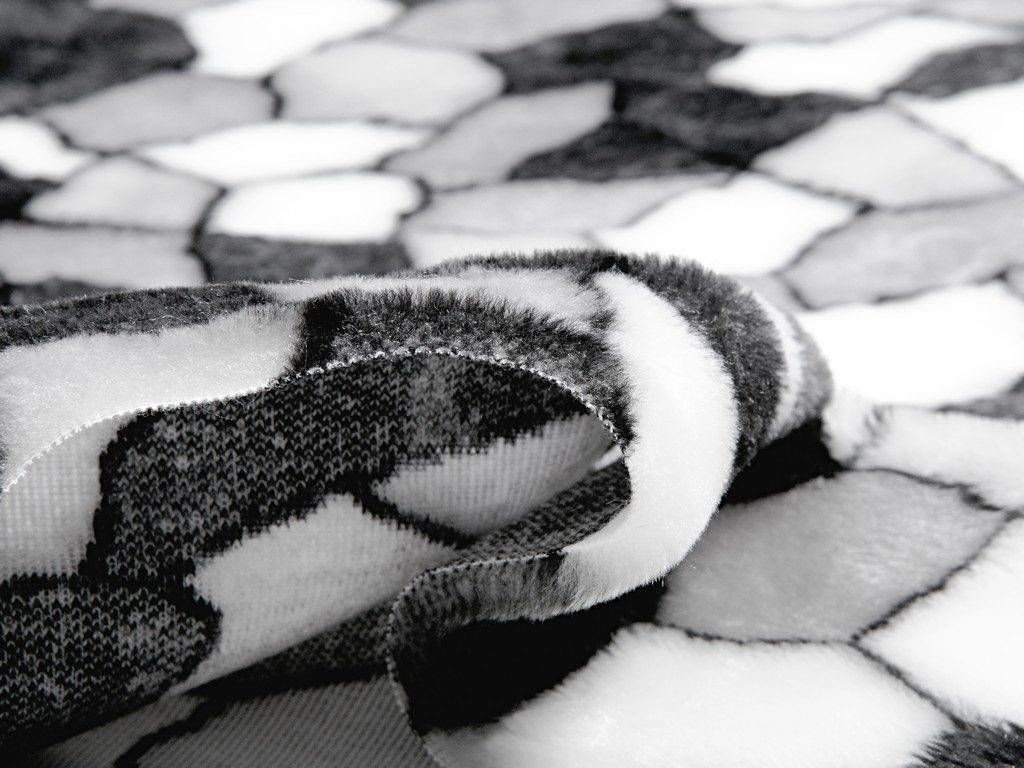 Plyš - Edelgrey 1 šedá mozaika