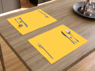 Prostírání na stůl LONETA - sytě žluté - sada 2ks