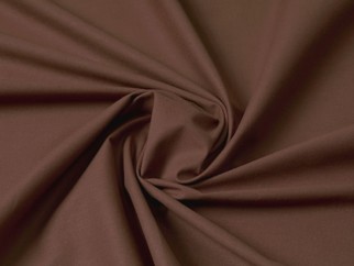 Bavlněná jednobarevná látka - plátno SUZY - tmavě hnědá - šířka 145 cm