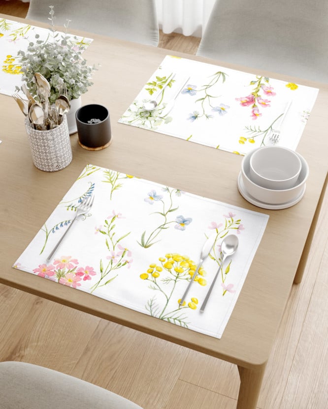 Prostírání na stůl 100% bavlněné plátno - kvetoucí louka - sada 2ks