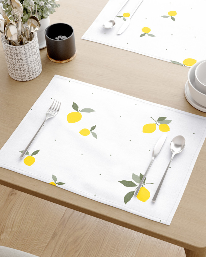 Prostírání na stůl 100% bavlněné plátno - citrony - sada 2ks