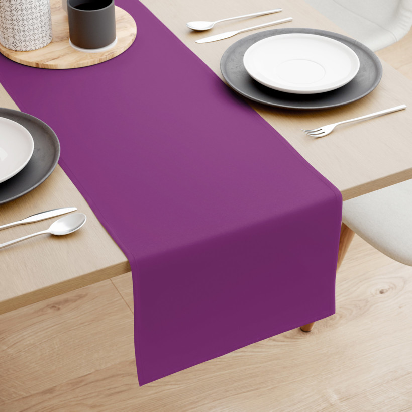 Běhoun na stůl 100% bavlněné plátno - fialový