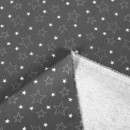 Bavlněné plátno SIMONA - vzor X-17 bílé hvězdičky na šedém - metráž š. 150cm