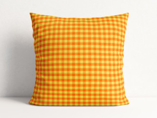 Bavlněný povlak na polštář KANAFAS - vzor malé oranžovo-žluté kostičky