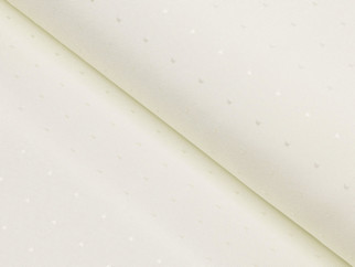 Luxusní teflonová látka na ubrusy - VANILKOVÁ S LESKLÝMI ČTVEREČKY - šířka 160 cm