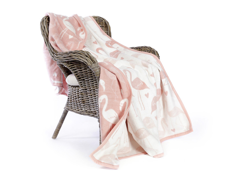Luxusní česaná deka Bavlna - plameňáci