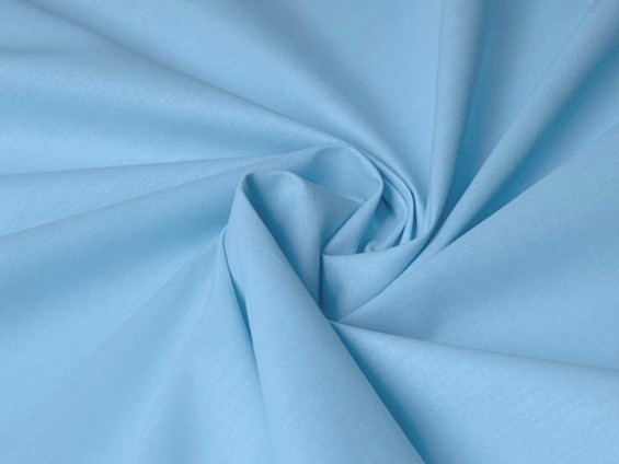 Bavlněná jednobarevná látka - plátno SUZY - nebesky modrá - šířka 145 cm