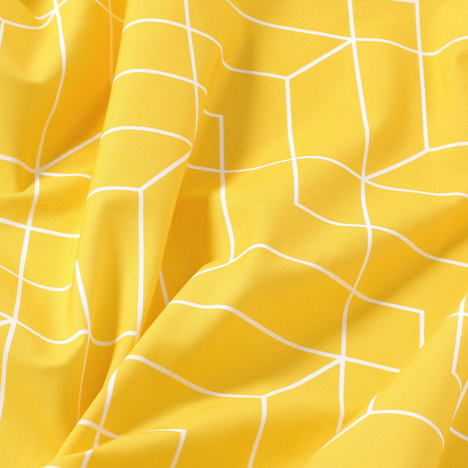 Bavlněné ložní povlečení - mozaika na žlutém