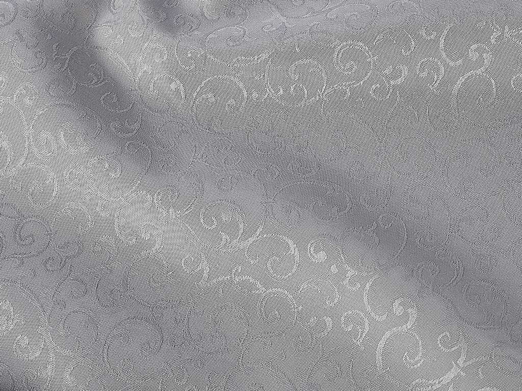 Luxusní teflonová látka na ubrusy - šedá s malými ornamenty