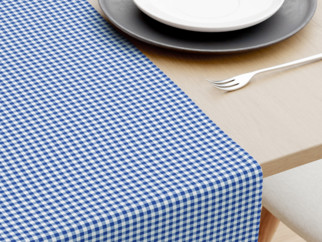 Běhoun na stůl Menorca - malé modré a bílé kostičky