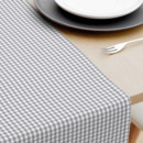 Běhoun na stůl Menorca - malé šedé a bílé kostičky