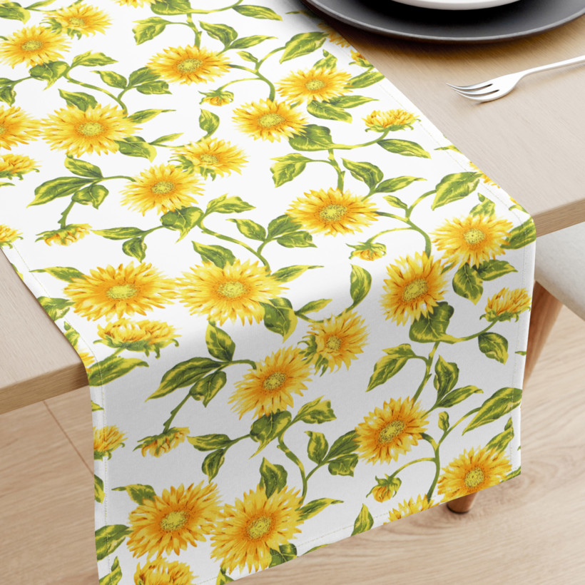 Běhoun na stůl 100% bavlněné plátno - slunečnice