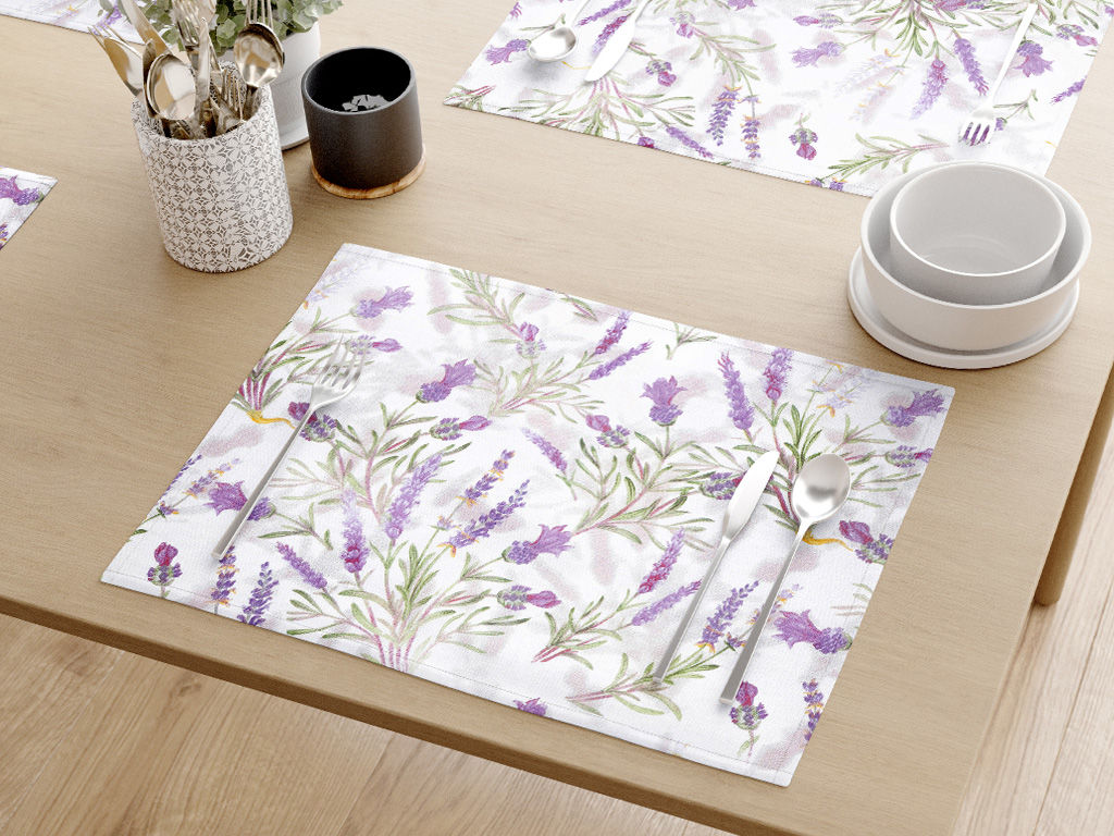 Prostírání na stůl 100% bavlněné plátno - levandule z Provence - sada 2ks