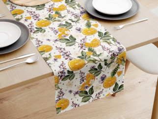 Běhoun na stůl Loneta - pomeranče a květiny