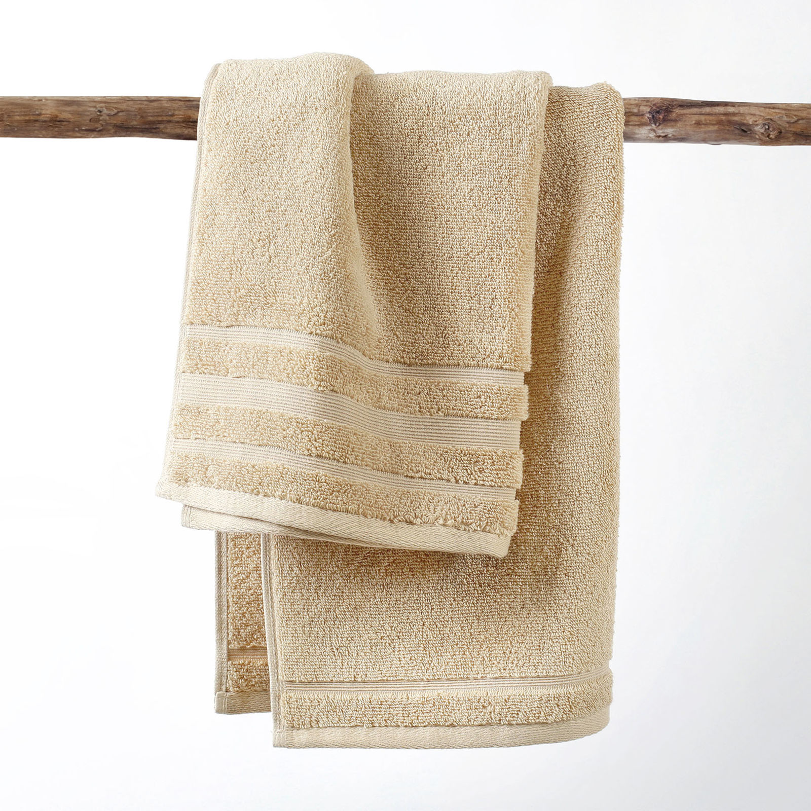 Hebký ručník z organické bavlny - béžový