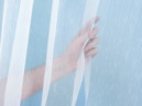 Bílá pletená záclona vzor Prší 162 - metráž