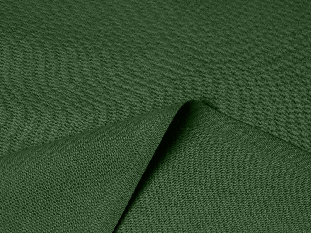 Bavlněná jednobarevná látka - plátno Suzy - tmavě zelená stará