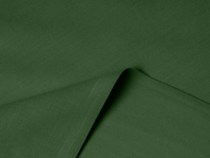 Bavlněná jednobarevná látka - plátno Suzy - tmavě zelená stará