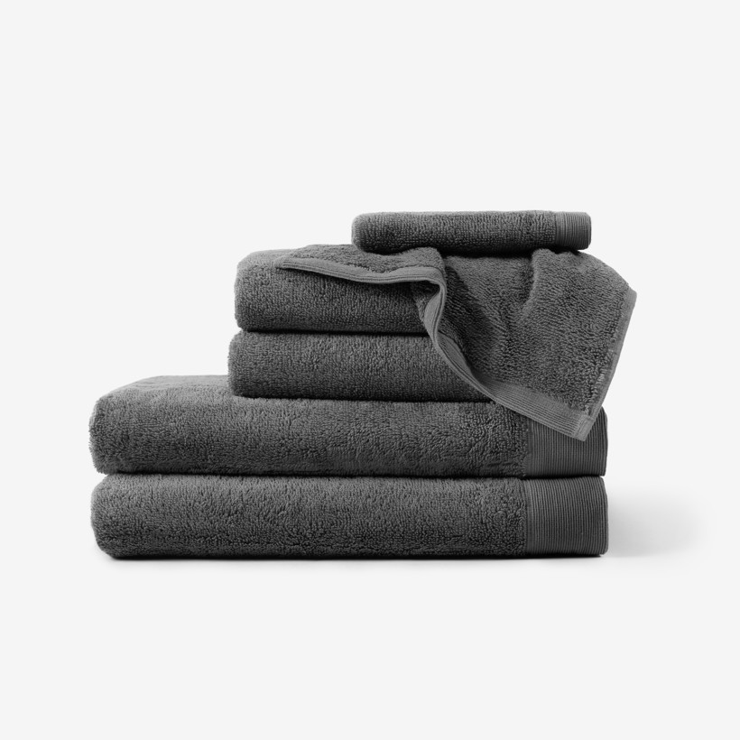 Modalový ručník/osuška s přírodním vláknem - tmavě šedý