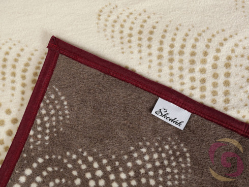 Luxusní deka z bavlny vzor barevné puntíky