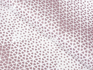 Bavlněný satén Deluxe - vzor 1057 fialové polygony - metráž š. 240cm