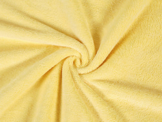 Froté Velur žluté oboustranné, metráž š. 150 cm