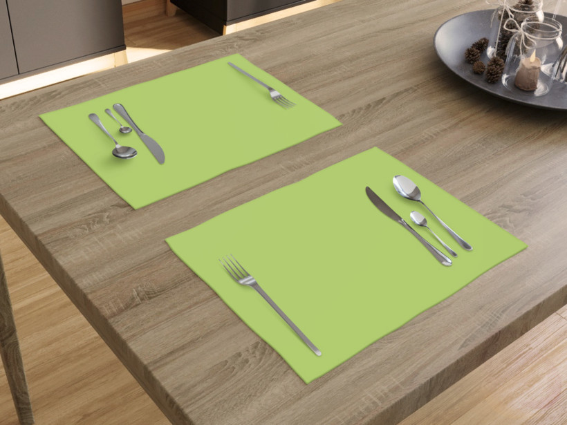 Prostírání na stůl 100% bavlněné plátno - zelené - sada 2ks