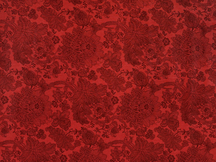 Bavlněná látka Mestral - červené květy