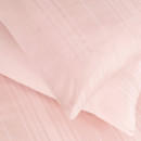 Damaškové ložní povlečení se saténovým vzhledem Deluxe - vzor 004 drobné růžové proužky
