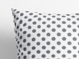 Bavlněný povlak na polštář - šedé designové puntíky