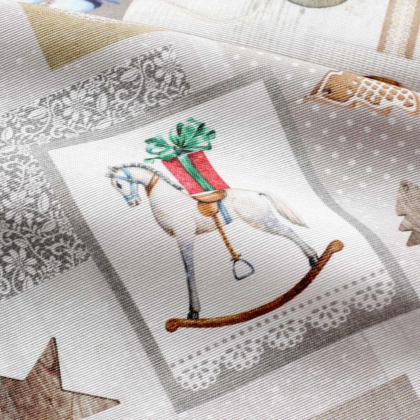 Vánoční dekorační látka Loneta - vánoční patchwork