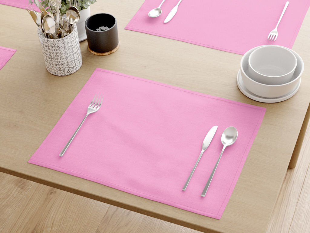 Prostírání na stůl 100% bavlněné plátno - růžové - sada 2ks